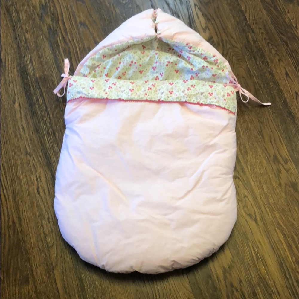Jacadi Pink and floral bunting bag